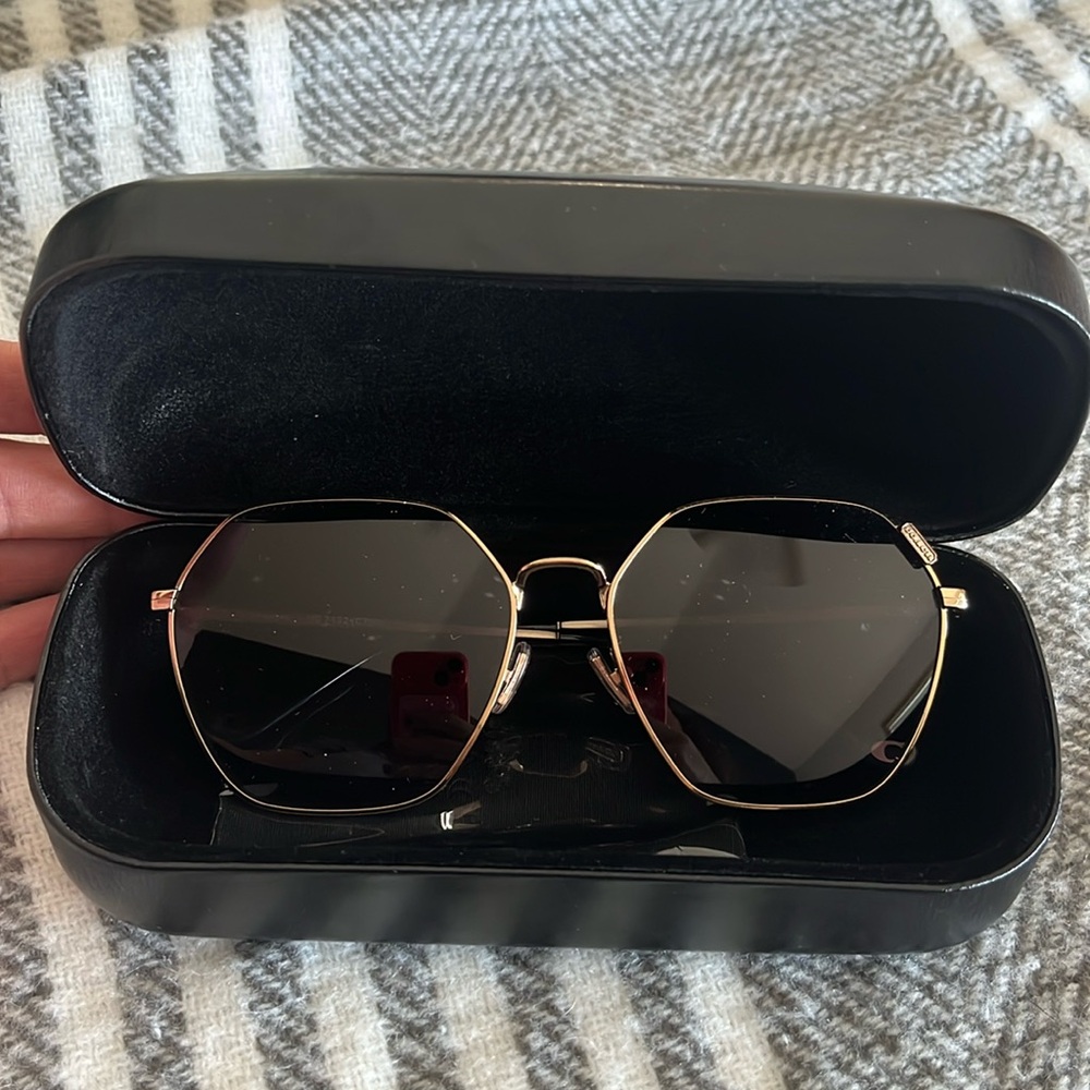 Coach square/oval gold sunglasses